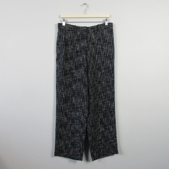 Maje Tweed Wide Leg Dress Pants Trousers Women 38 L Blue Cotton Boho Office 510 - Picture 1 of 11